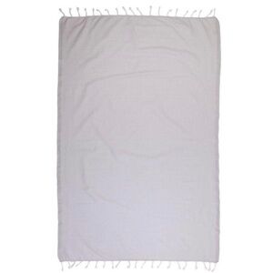 100% Cotton Turkish artisanal pestemal towel in gray